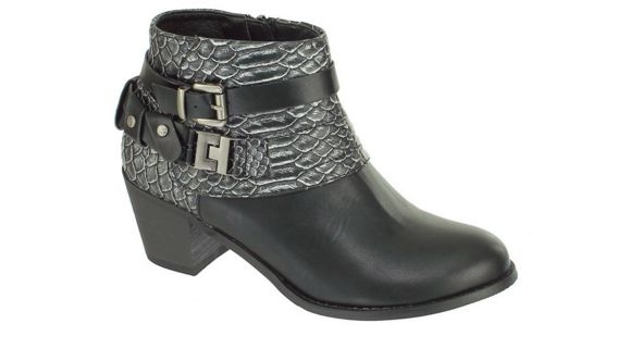 bottine simili cuir;;